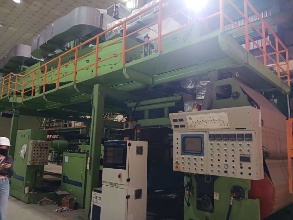 Complete Thermal Transfer Paper Coating & Converting Production Line – YII-CHWAN + KLEINWEFERS + JAGENBERG + WRAPMATIC – Used – Taiwan
