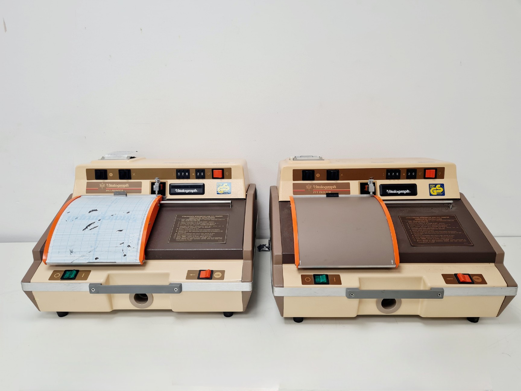 Pair of Vitalograph Spirometers Model S PFT Printer Lab