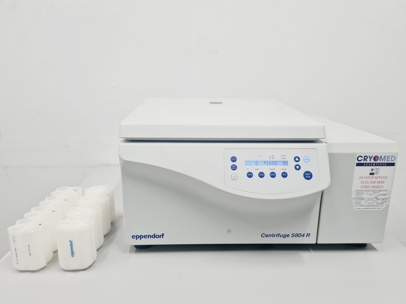 Eppendorf Refrigerated Centrifuge 5804 R w/ Eppendorf S-4-72 Rotor Lab