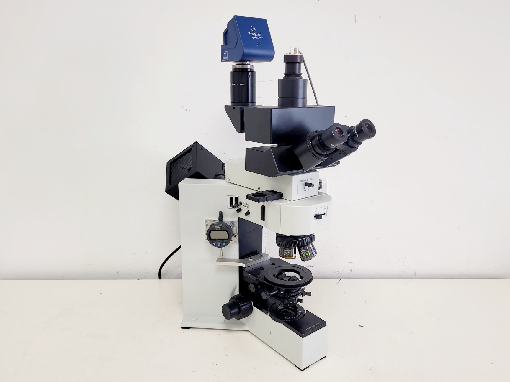 Olympus BX60F5 Microscope with 4 Objectives 5/10/20/50x LMPlanFl UMPlanFl Lab
