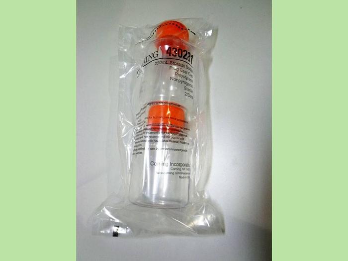 Corning 430281 Sterile 250mL Polystyrene Storage Bottles, 3 Packs x 2 Bottles.