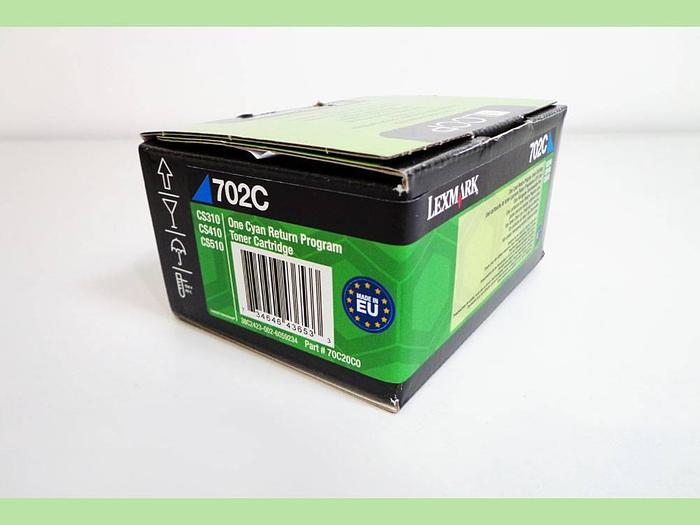 Lexmark 702C Original Cyan Return Program Toner Cartridge (70C20C0).